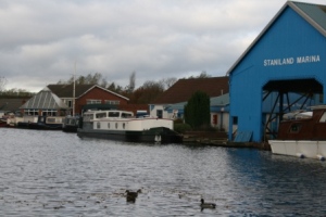 Endellion moored at Staniland Marina diesel pump